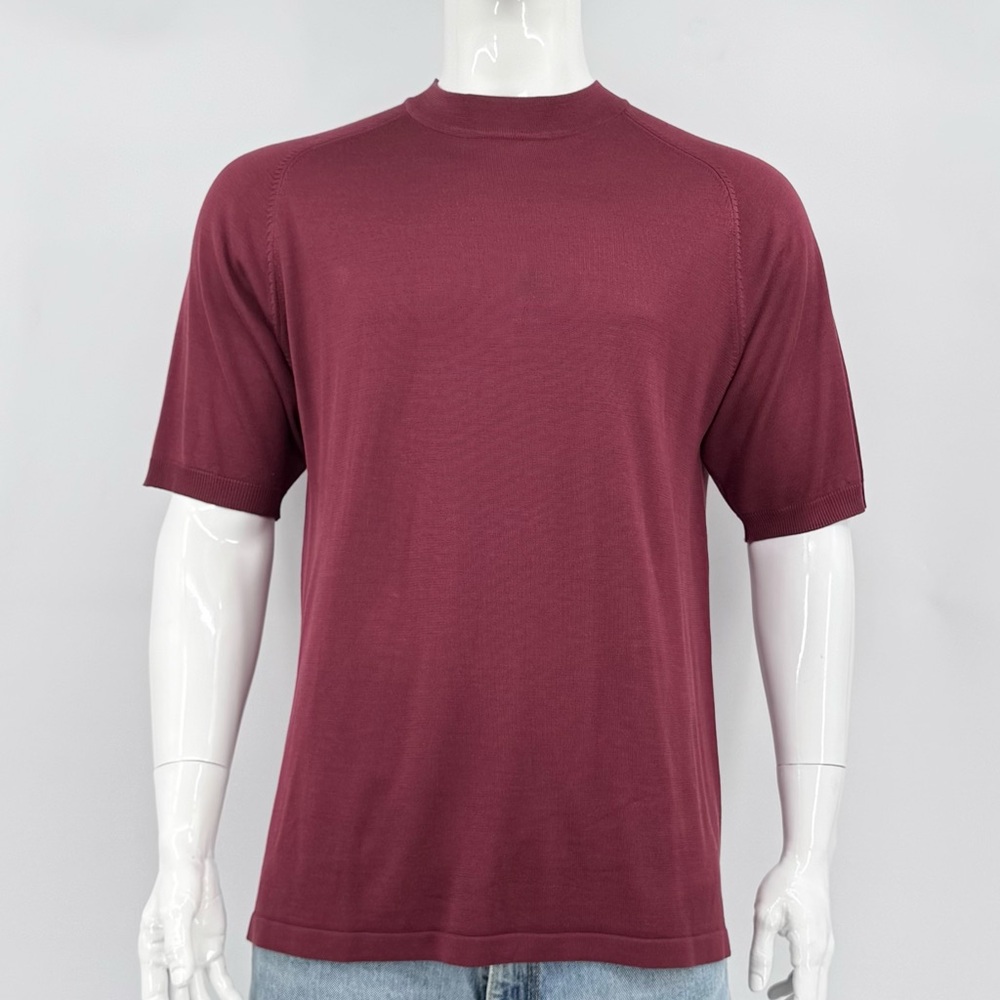 Anthology Silk Knitted Burgundy T-Shirt